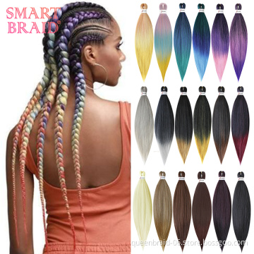 Hair Extensions Ombre Synthetic Cheap Black Braiding Hair Prestretch Braid Hair Private Label